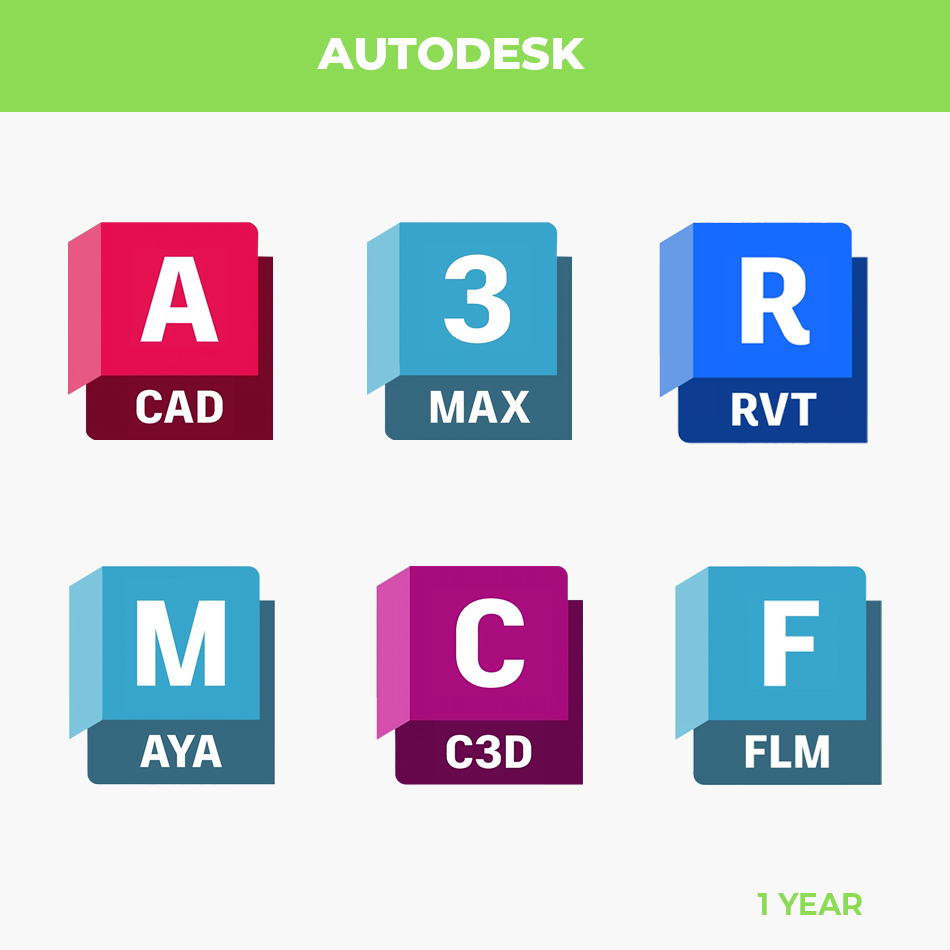 Autodesk - AutoCad, 3ds MAX, REVIT, MAYA, CIVIL 3D, FLAME